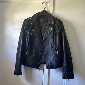 Wilsons Leather Black Moto Jacket